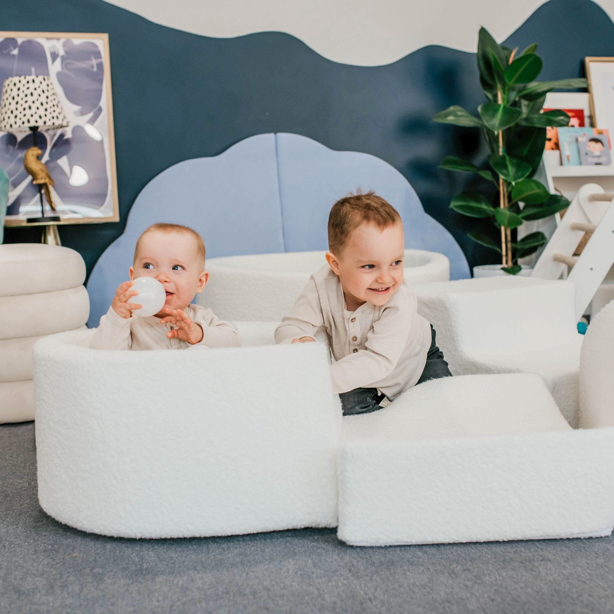 Meowbaby Boucle Różowy - Piankowy Plac Zabaw dla Dzieci | Piłki do Wyboru