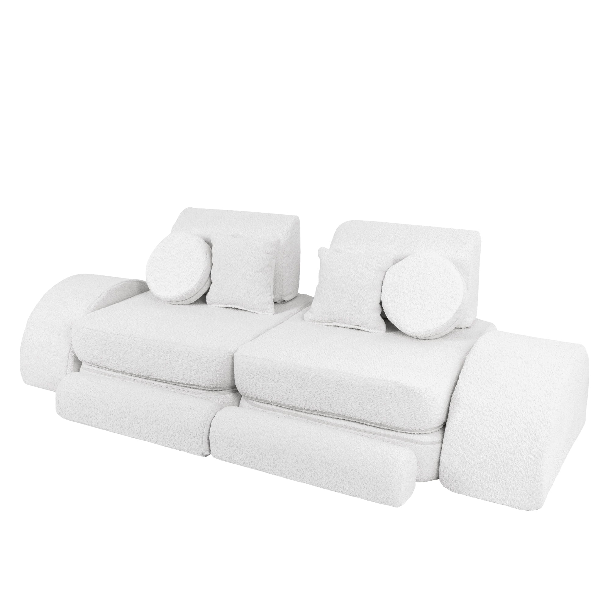 Meowbaby Boucle Sofa Max – Modułowa Sofa Dla Dzieci | 12 Elementów