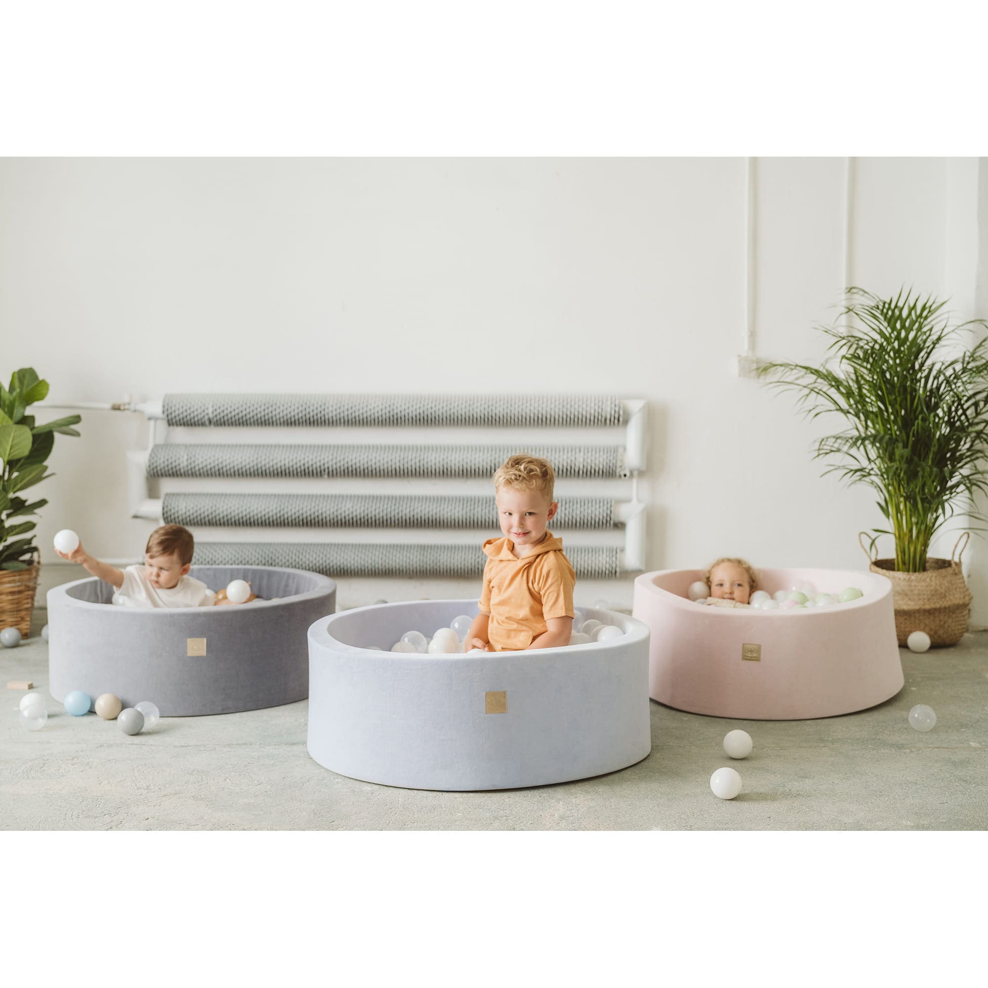 Meowbaby Cotton Czarny - Basen z Kulkami dla Dzieci
