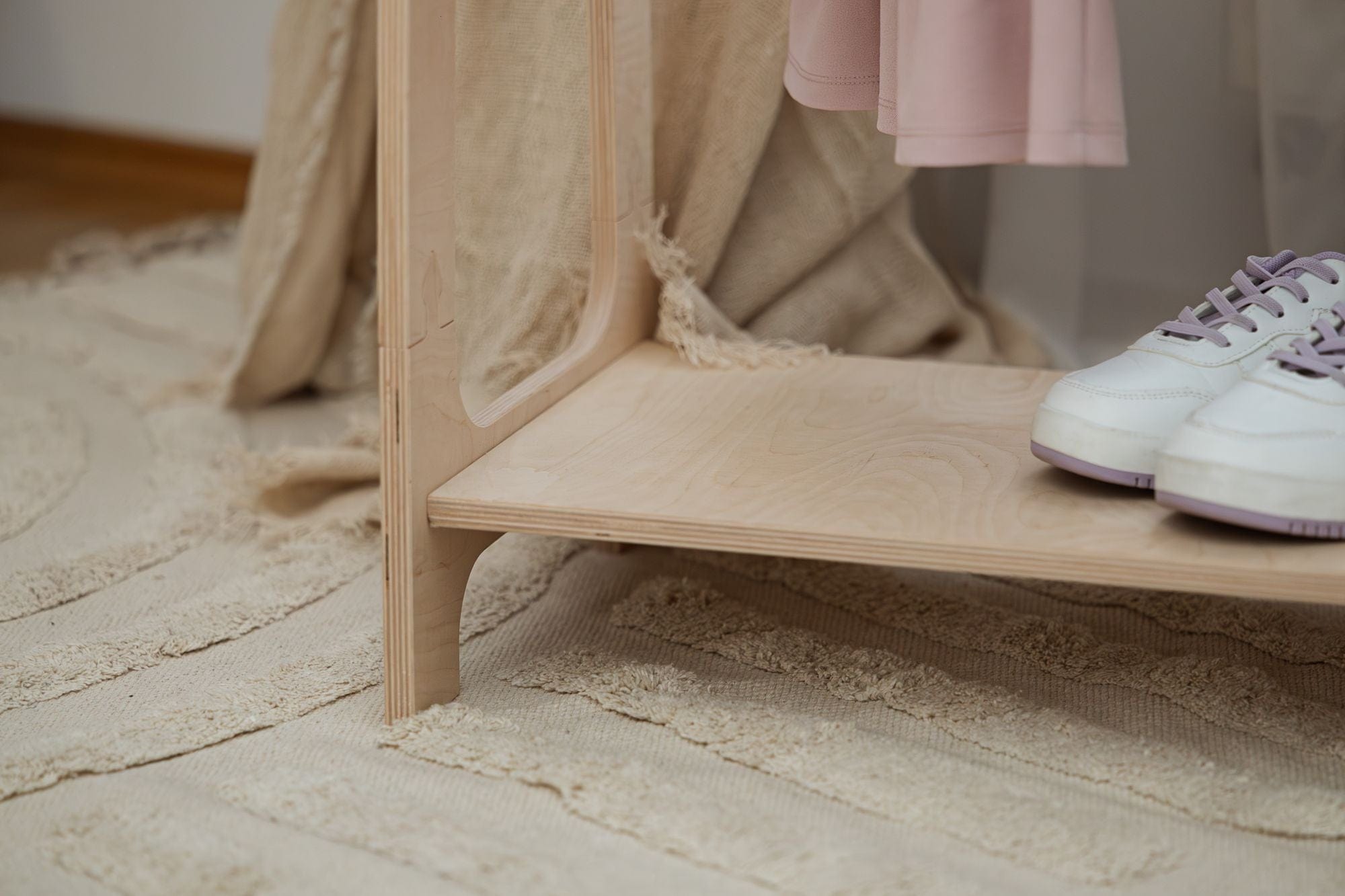 Meowbaby Soft Hanger - Drewniany Wieszak na Ubranka dla Dzieci