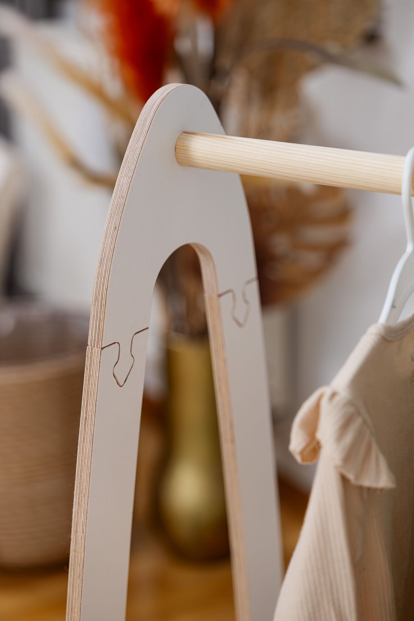Meowbaby Soft Hanger - Drewniany Wieszak na Ubranka dla Dzieci