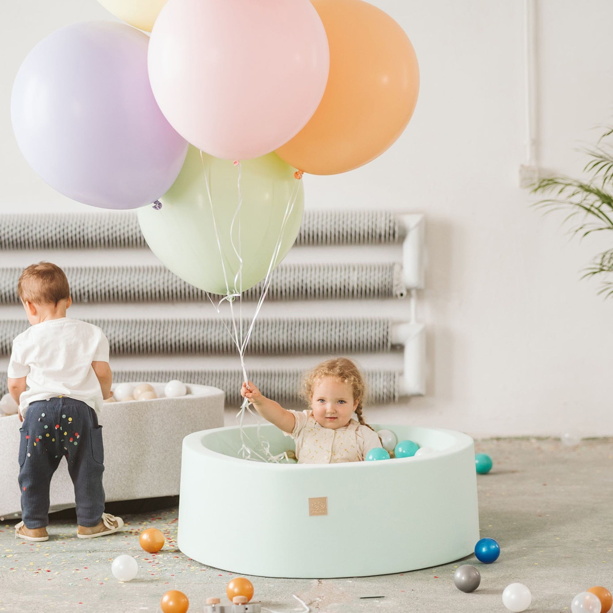 Meowbaby Cotton Jasnoróżowy - Basen z Kulkami dla Dzieci | Piłki do Wyboru