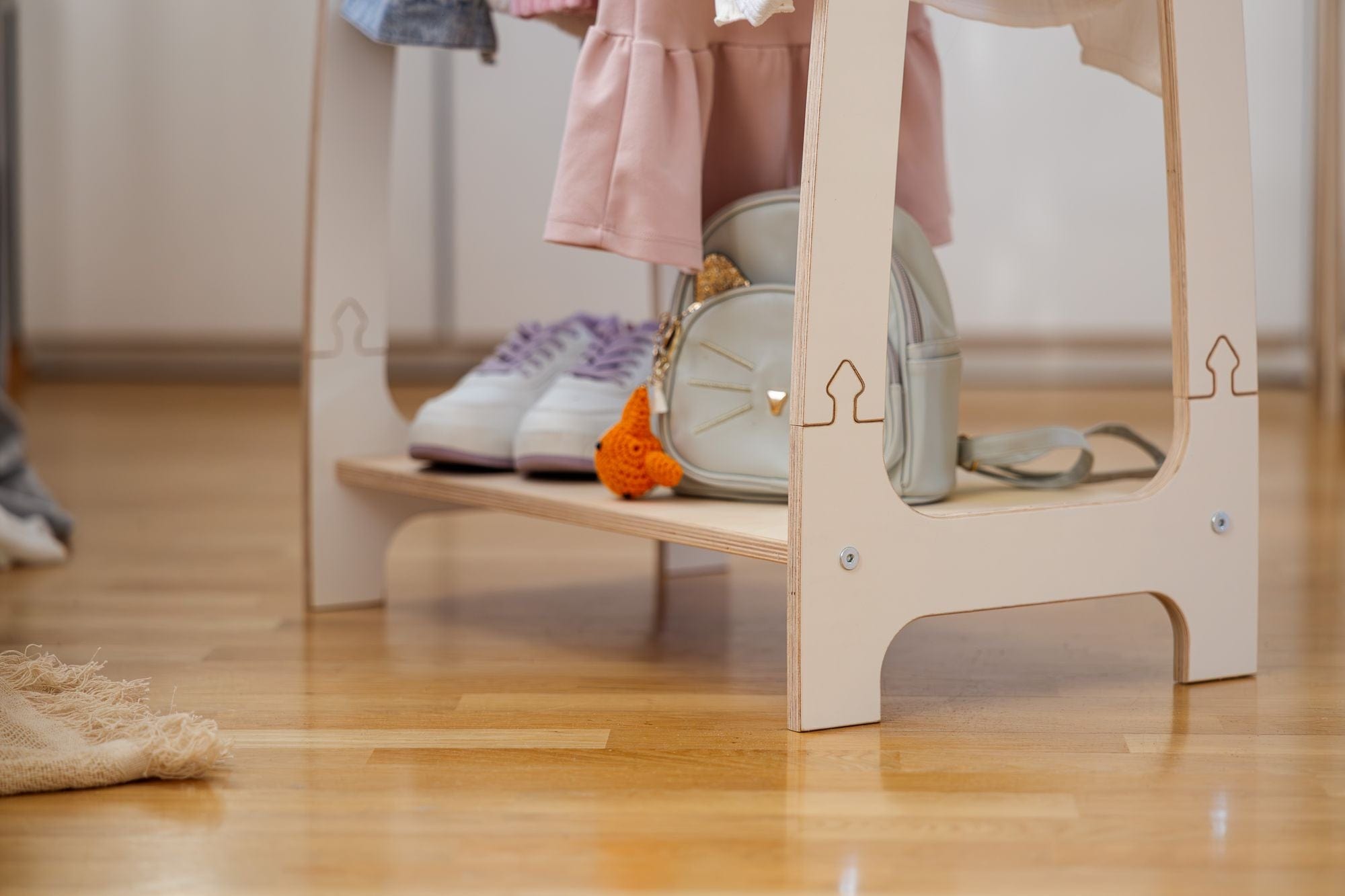 Meowbaby Soft Hanger - Drewniany Wieszak na Ubranka dla Dzieci