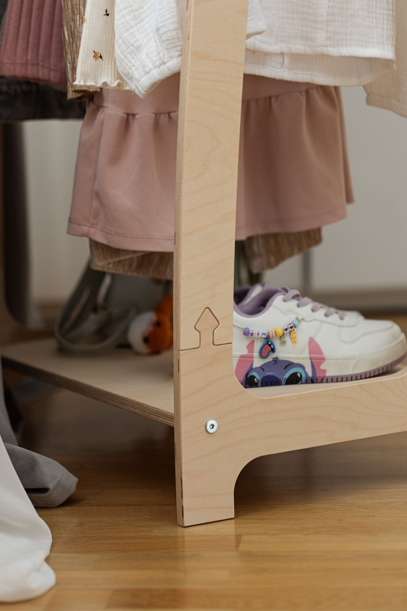 Meowbaby Soft Hanger - Drewniany Wieszak na Ubranka dla Dzieci