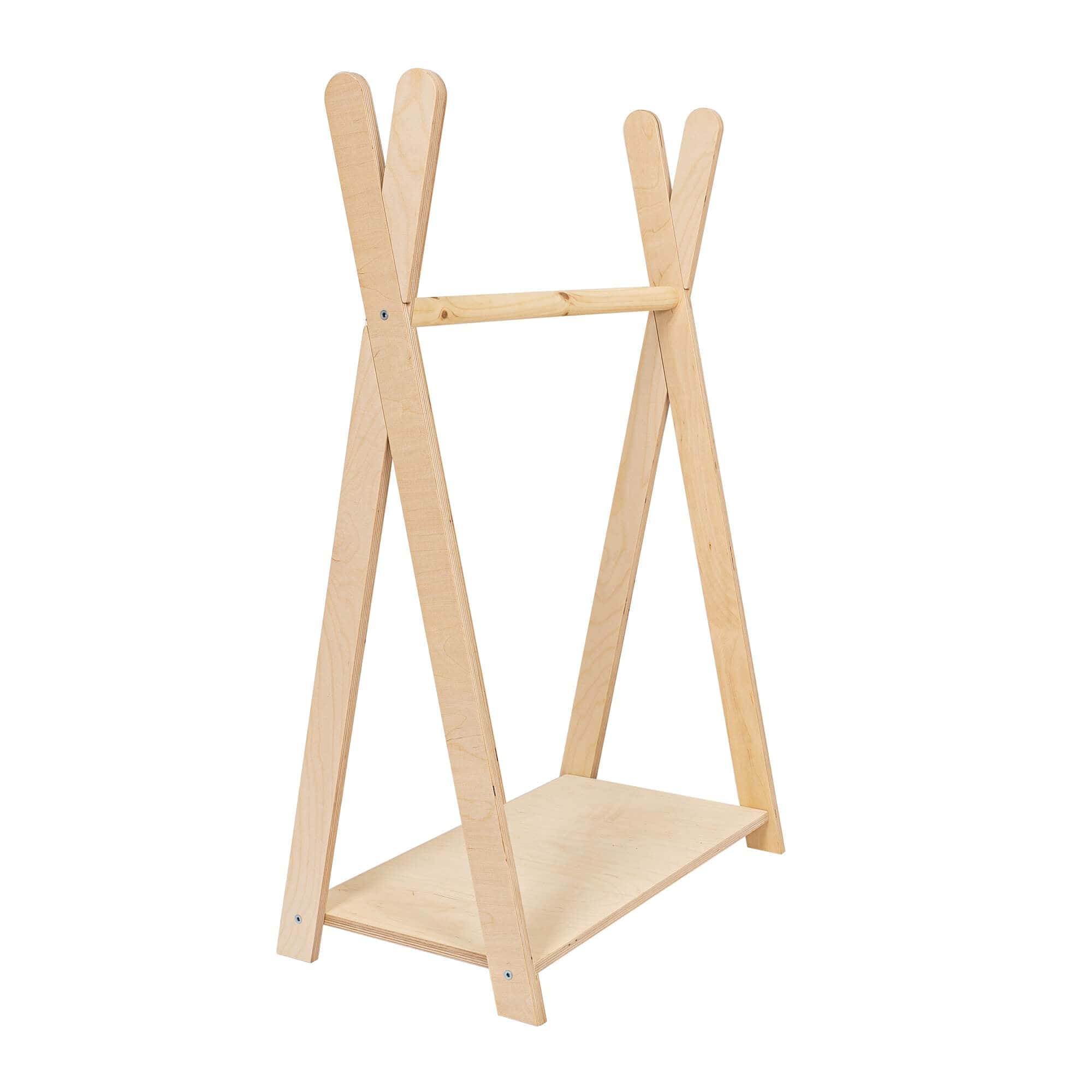 Meowbaby Tipi Hanger - Drewniany Wieszak na Ubranka dla Dzieci